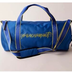 Free People FP Movement NWT Duffel weekend Bag in electric blue yellow